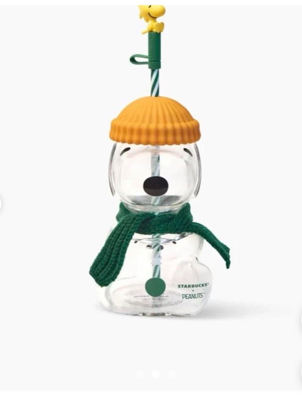 Starbucks Peanuts Snoopy Glass Cup